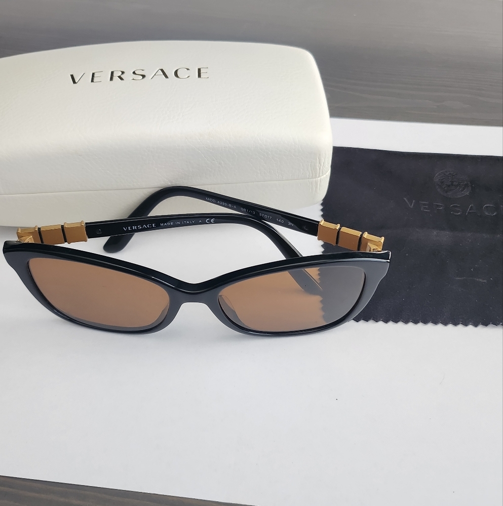 Versace Black and Gold Sunglasses